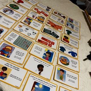 TEACHERS Colorful Spanish English or ESL Language Learning Cards set of 30
